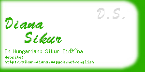 diana sikur business card